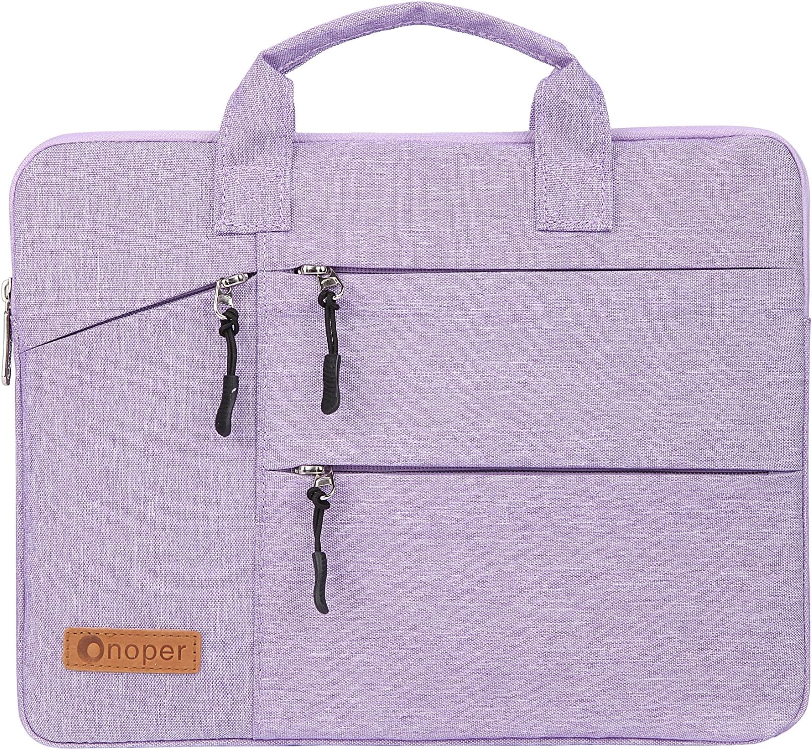 Onoper Multi functional Portable Thin Light Laptop Sleeve Messenger Briefcase Pocket Case Carrying Case Bag Pouch for Notebook / MacBook / Ultrabook /Computers / Tablet / Chromebook / Messenger Case with Handle For Acer/Asus/Dell/Fujitsu/Lenovo/HP/Samsung/Sony/Toshiba (13-14'', purple)