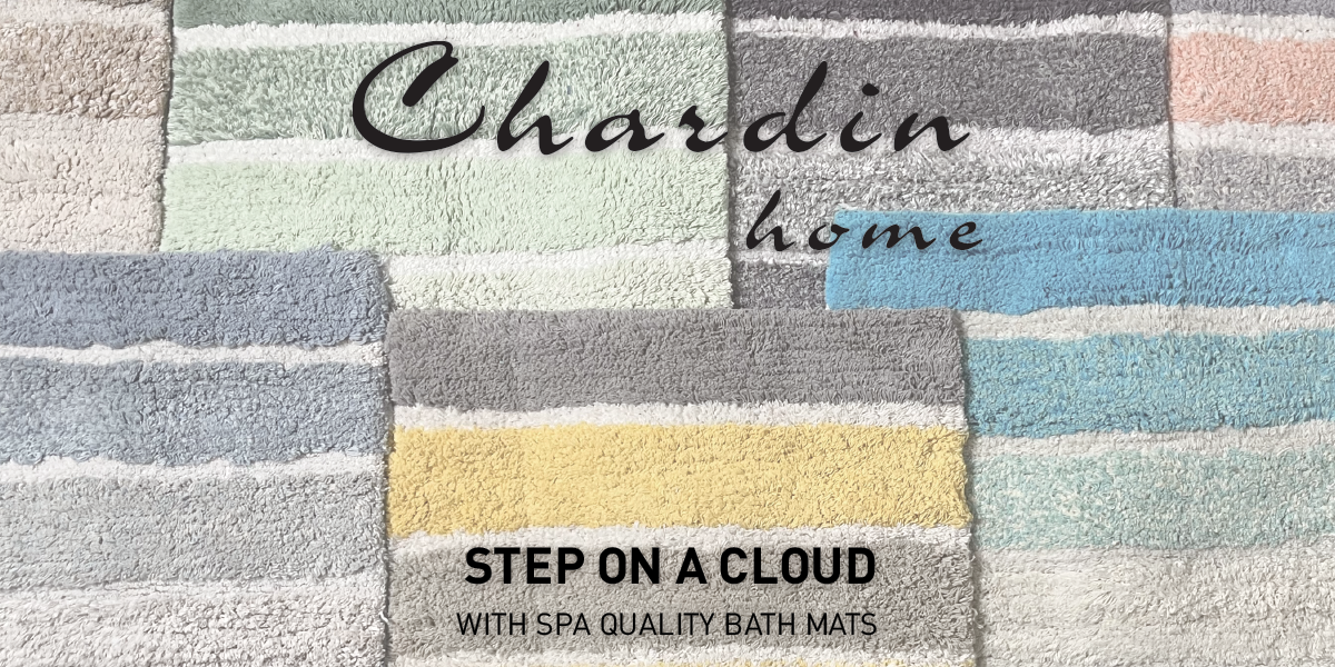 Amazon.com: Chardin home Cordural Stripes Bath Mat, Set of 2