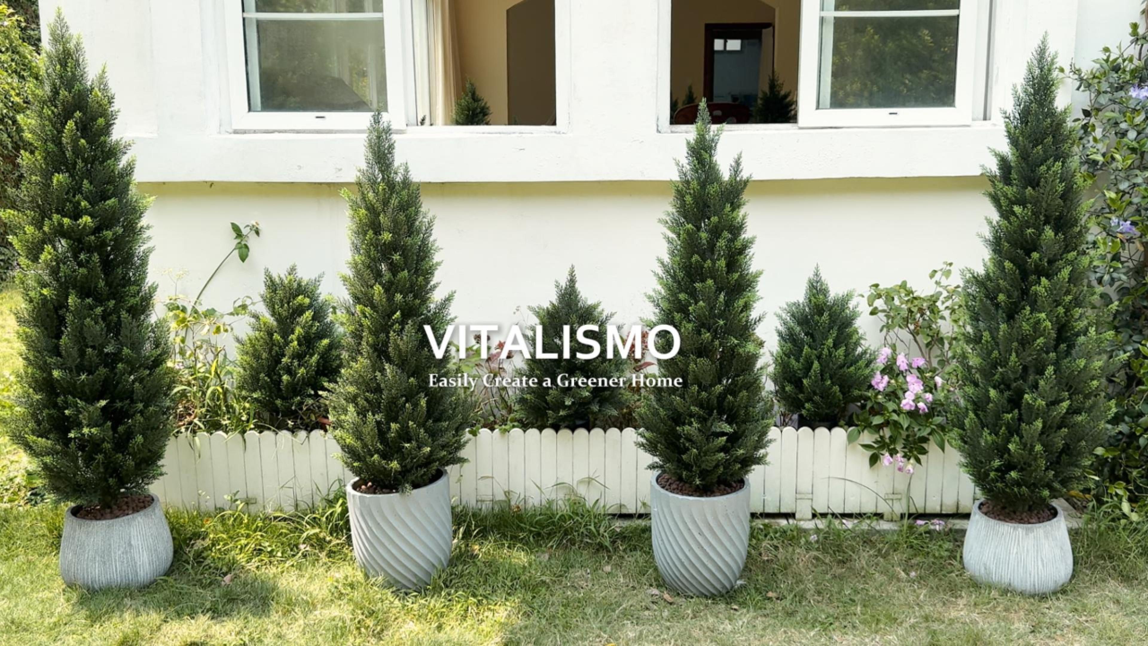 Faux Topiary, Artificial Cedar Tree, UV Resistant Outdoor