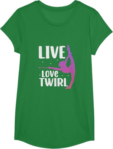 Miniatura 54 de Twirl Baton Twirling Twirler Majorettes T-Shirt Black,Navy Blue,Asphalt Grey,Baby Blue,Cranberry Red,Red,Kelly Green,Brown,Olive Green,Dark Heather