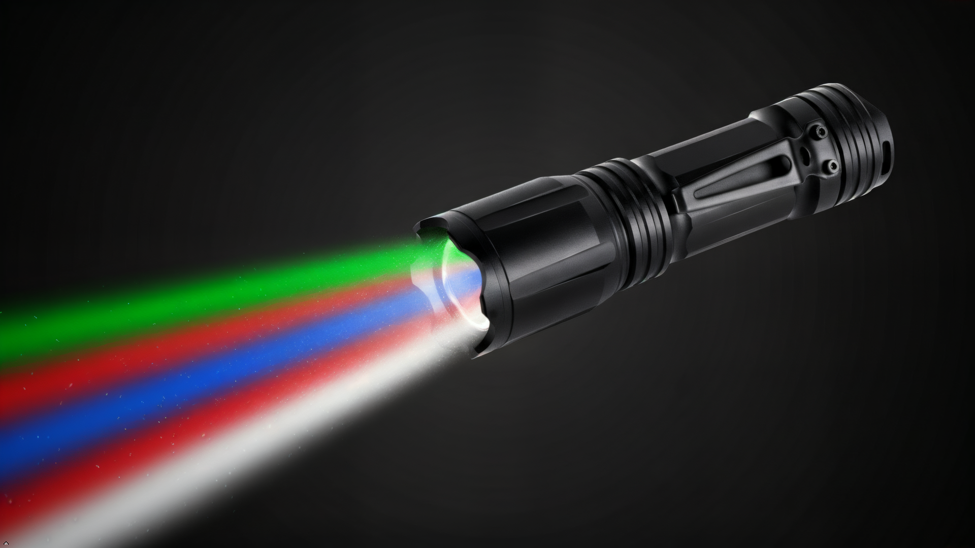 LUMENSHOOTER Upgraded Zoomable Red Flashlight, 4 Color in 1 Flash