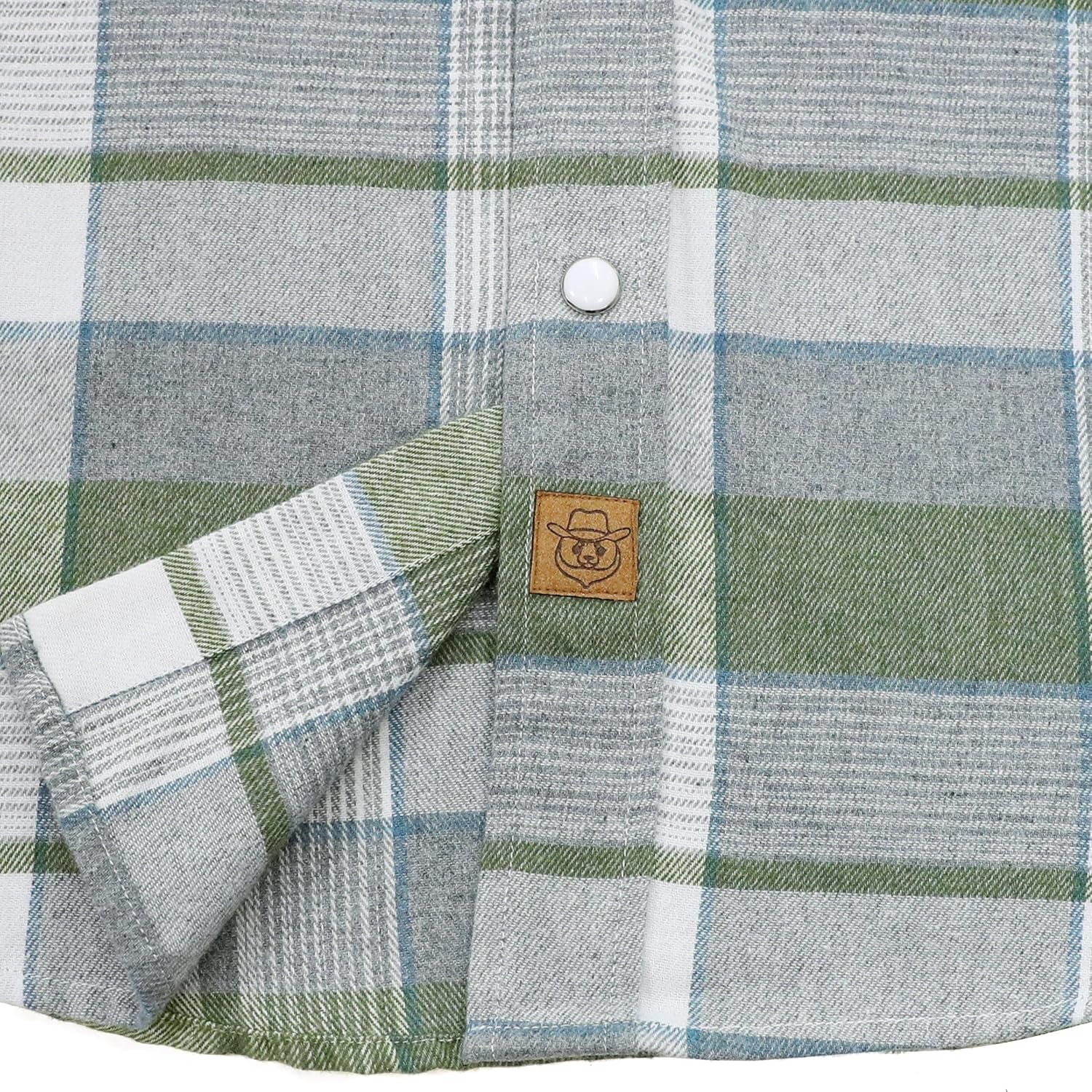 Dubinik® 6 oz Flannel Shirt for Men Western Cowboy Pearl Snap Long Sleeve Work Casual Buttons Vintage Plaid Shirts - Image 5