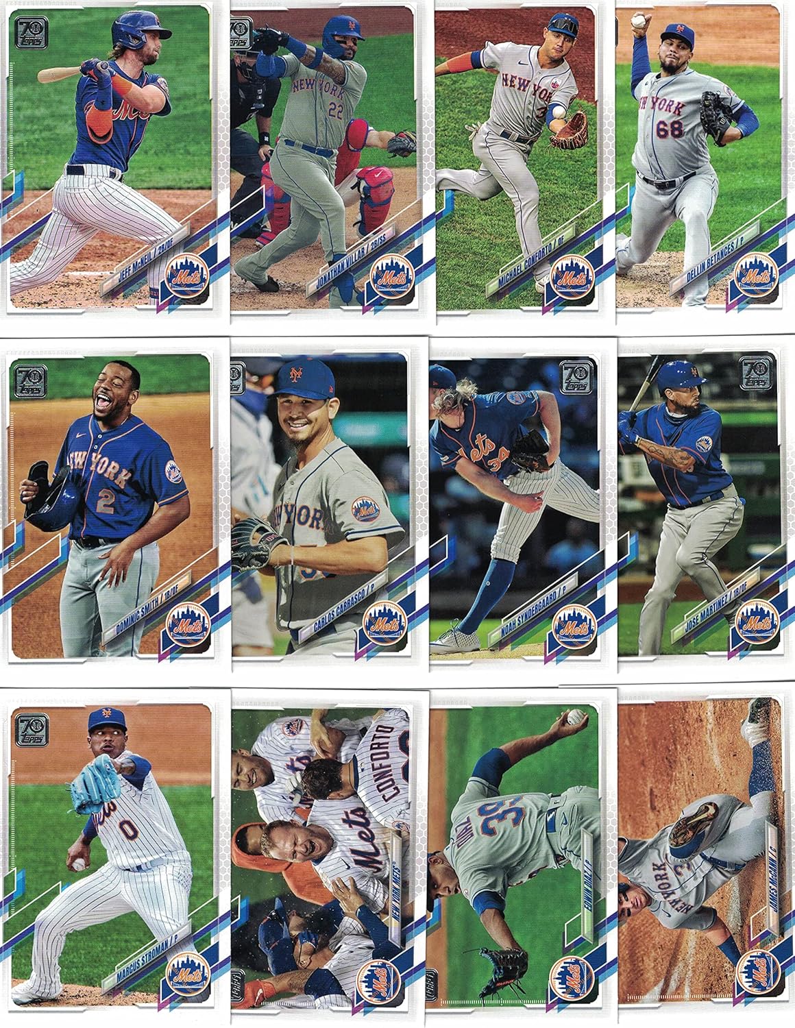 New York Mets / 2022 Topps Baseball Team Set (Series 1 and 2) with (20) Cards. Plus 2021 Topps Mets Baseball Team Set (Series 1 and 2) with (24) Cards. ***Includes (3) Additional Bonus Cards of Former Mets Greats Dwight Gooden, David Cone and Darryl Strawberry! ***