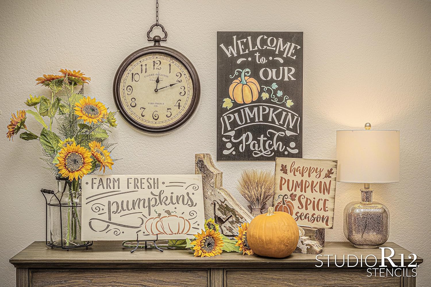 Calabazas De Tela A Cuadros Para Decoración De Otoño - Hechas A Mano, Varios Estilos, Tallo De Plástico