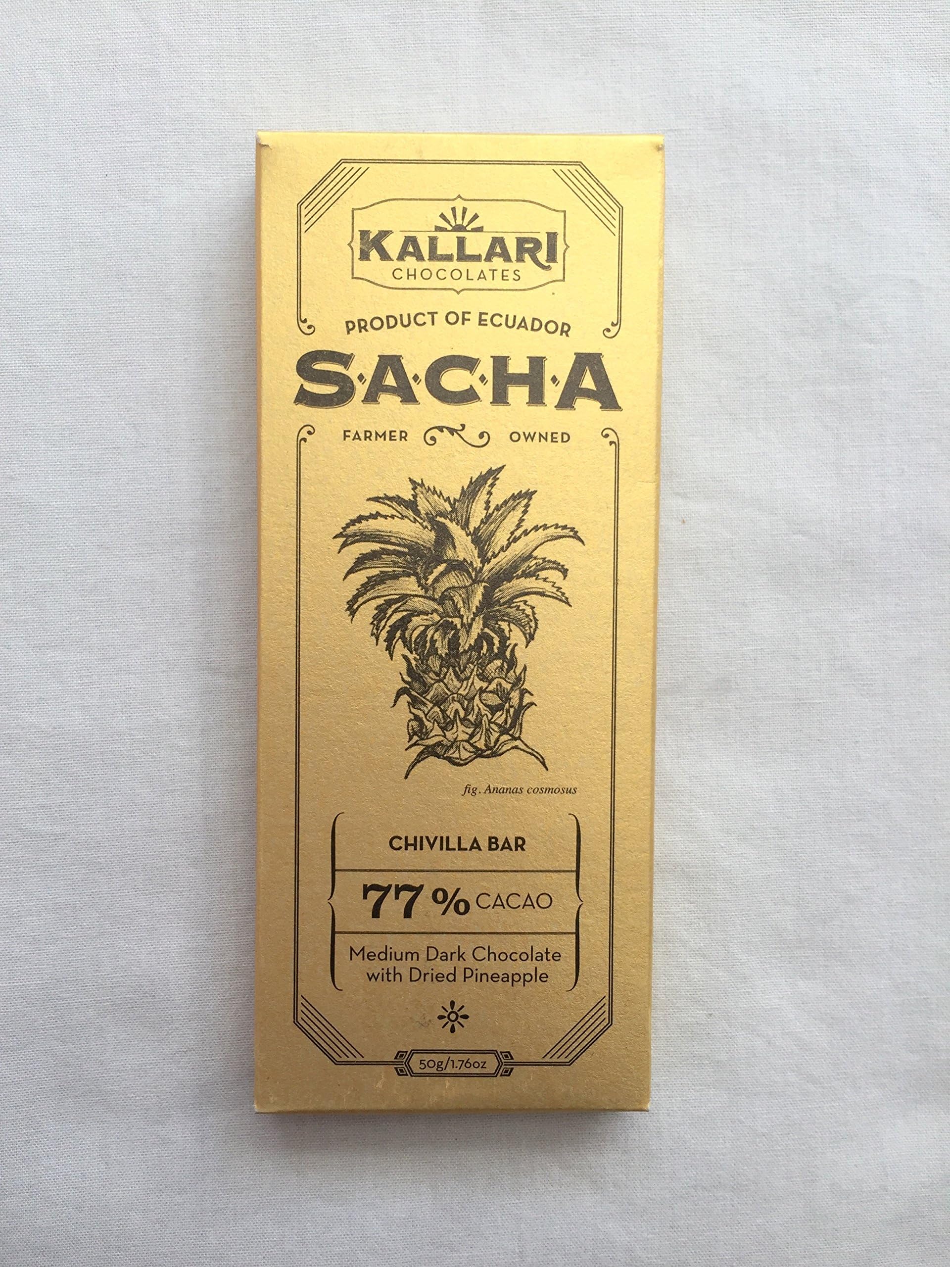 Kallari Dark chocolate with dried pineapple
