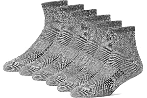 FUN TOES Merino Wool Ankle Hiking Socks for Men and Women