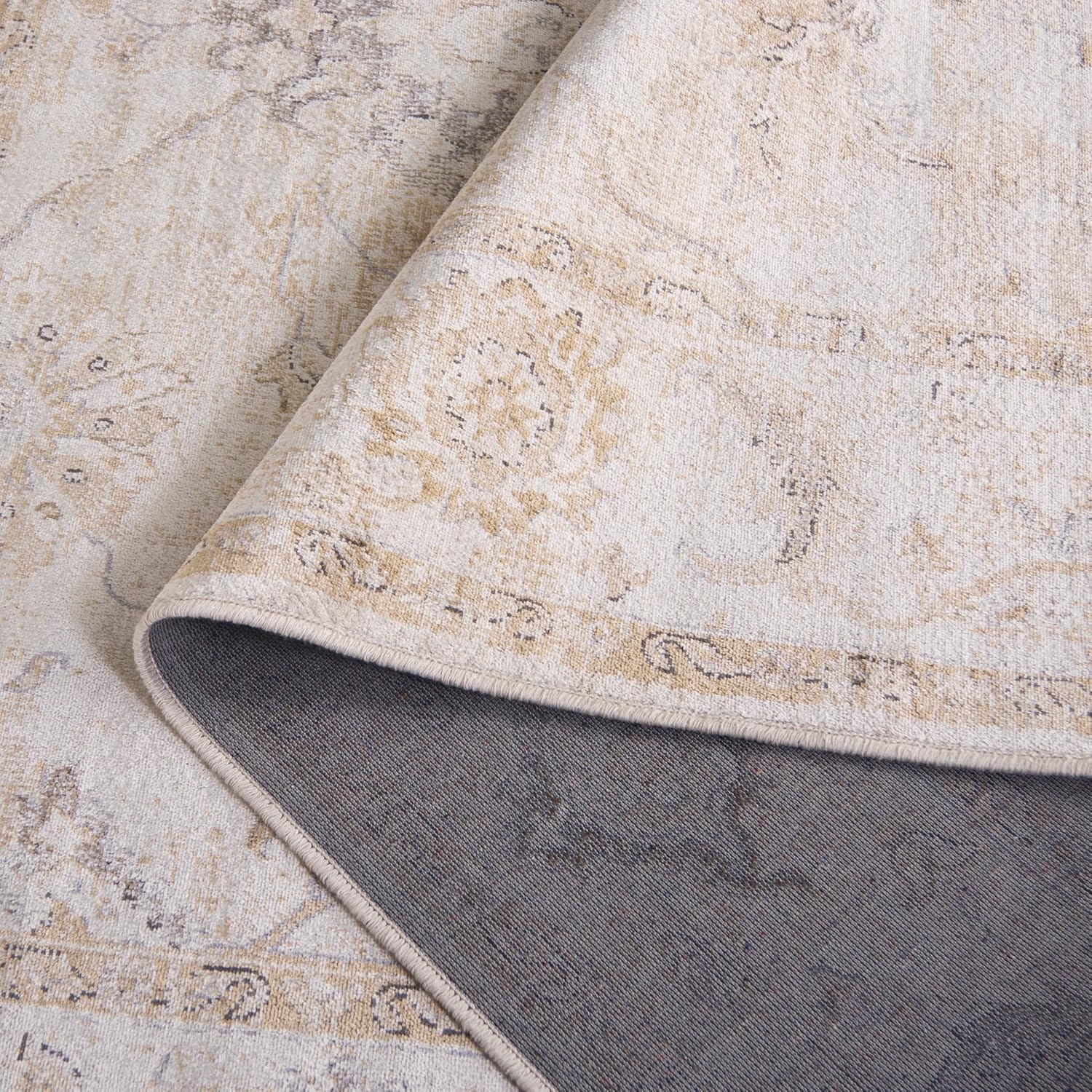 SAFAVIEH Atlas Collection Area Rug - 7'1 x 10', Ivory & Beige, Vintage Oriental Distressed Design, Non-Shedding & Easy Care, Ideal for High Traffic Areas in Living Room, Bedroom (ATL987A)