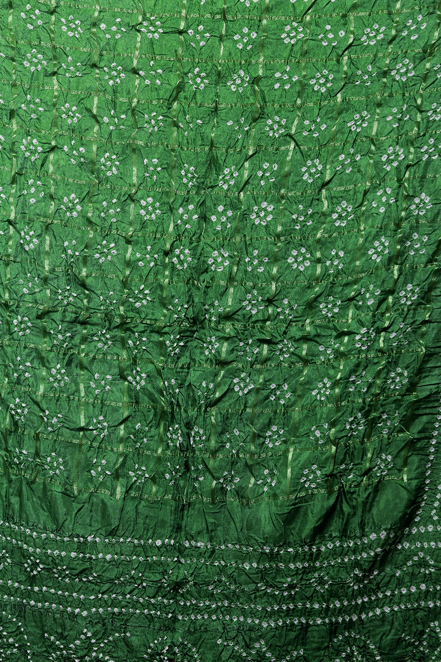 Exotic India Bandhani Gharchola Dupatta Tie-Dye di Jodhpur con trama a filo dorato