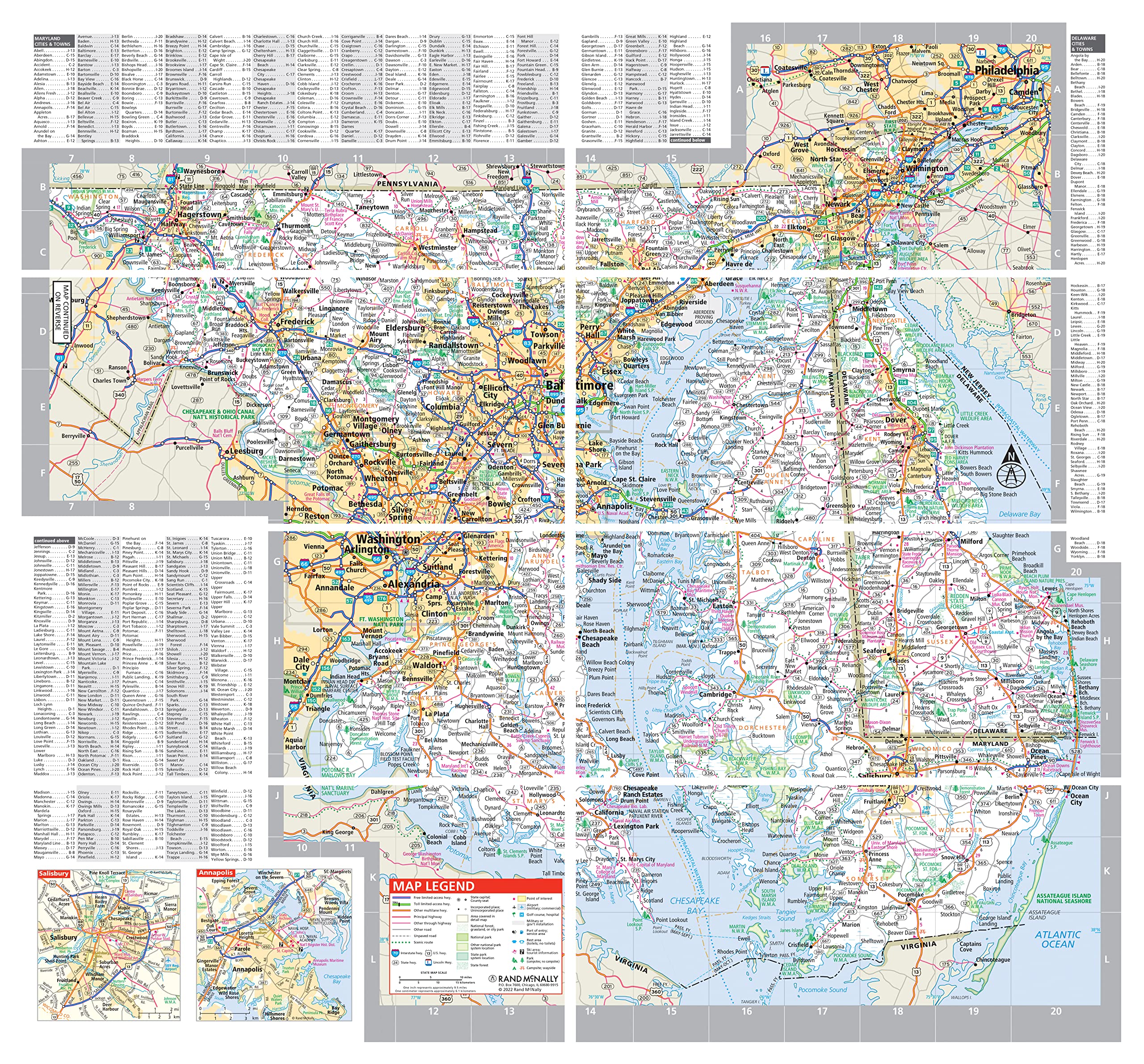 Rand McNally Easy to Fold: Delaware, Maryland Laminated Map - Image 2