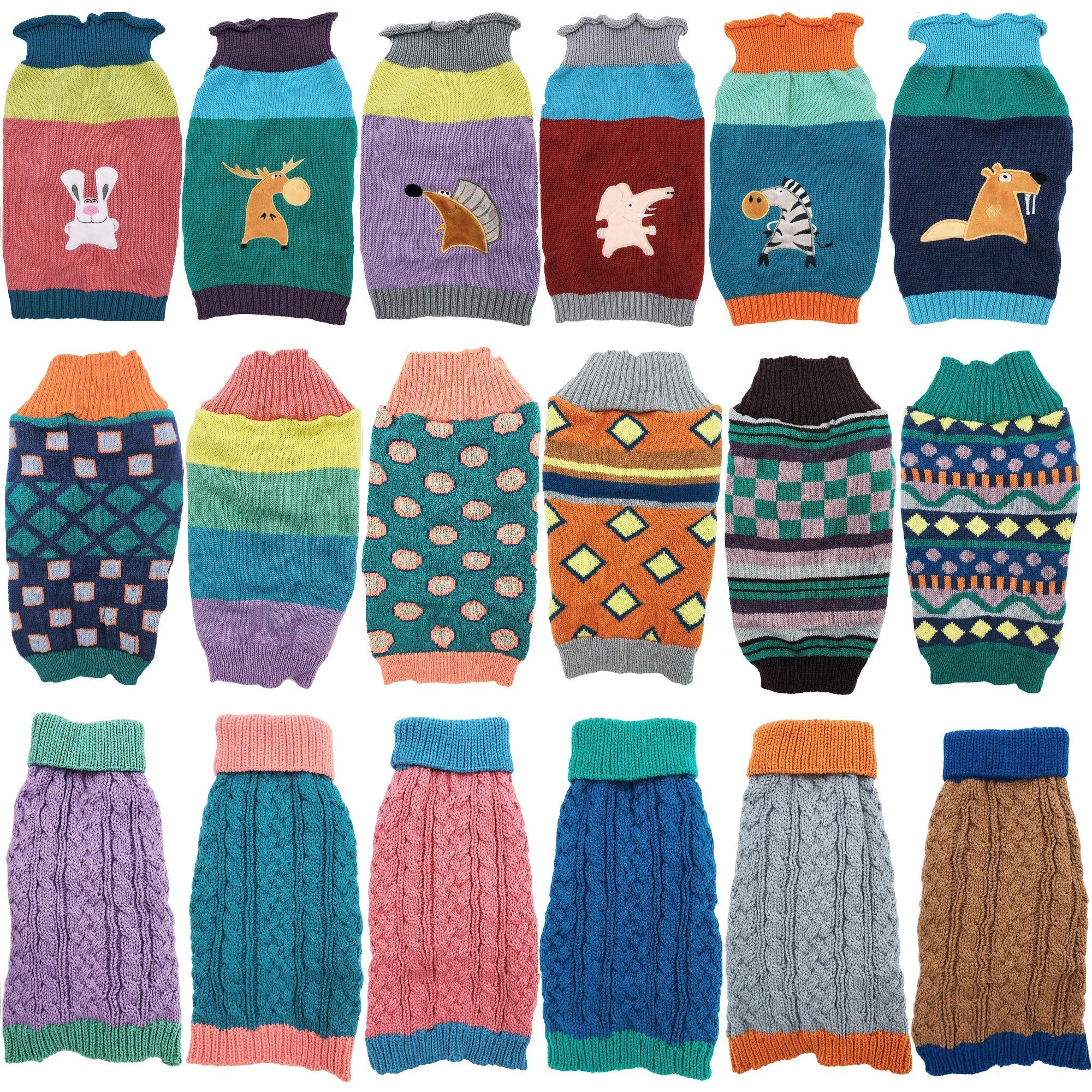 Pull en tricot pour chien et chat (XL: longueur – 55,9 cm, rayé rose