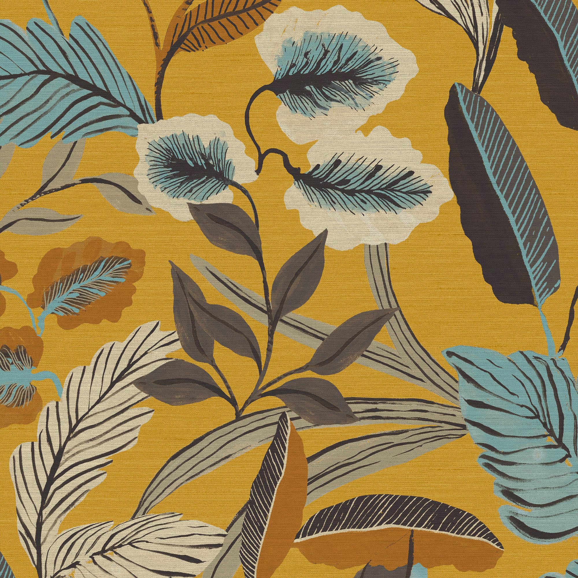 Sublime Paradise Art Floral Wallpaper, White