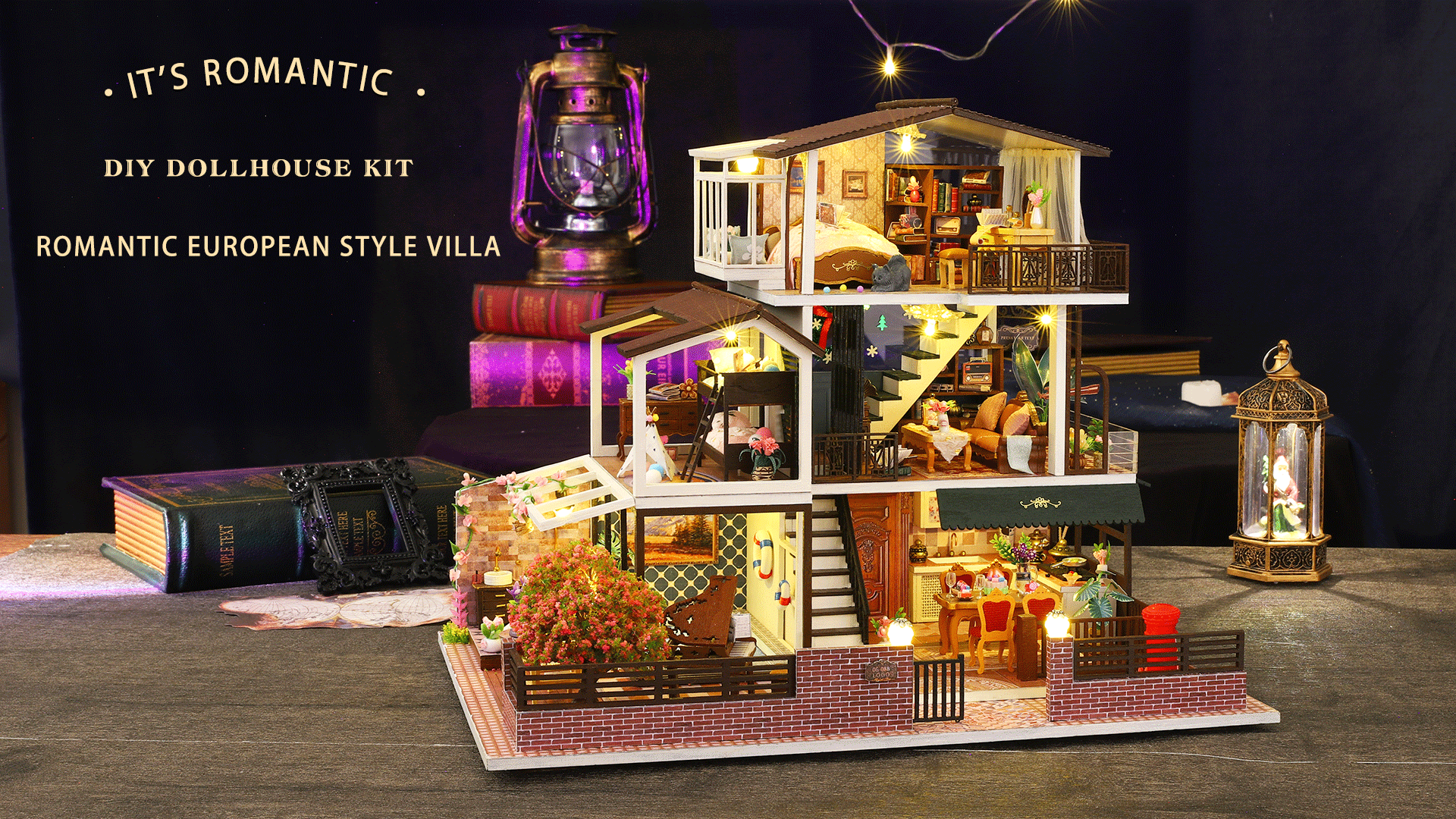 Amazon.com: Spilay Dollhouse DIY Miniature Wooden Furniture Kit