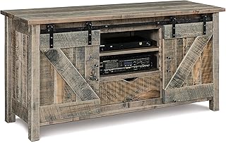 Alamo TV Stand, Amish Crafted in The USA - Rough Sawn Maple (Bel Aire Stain)