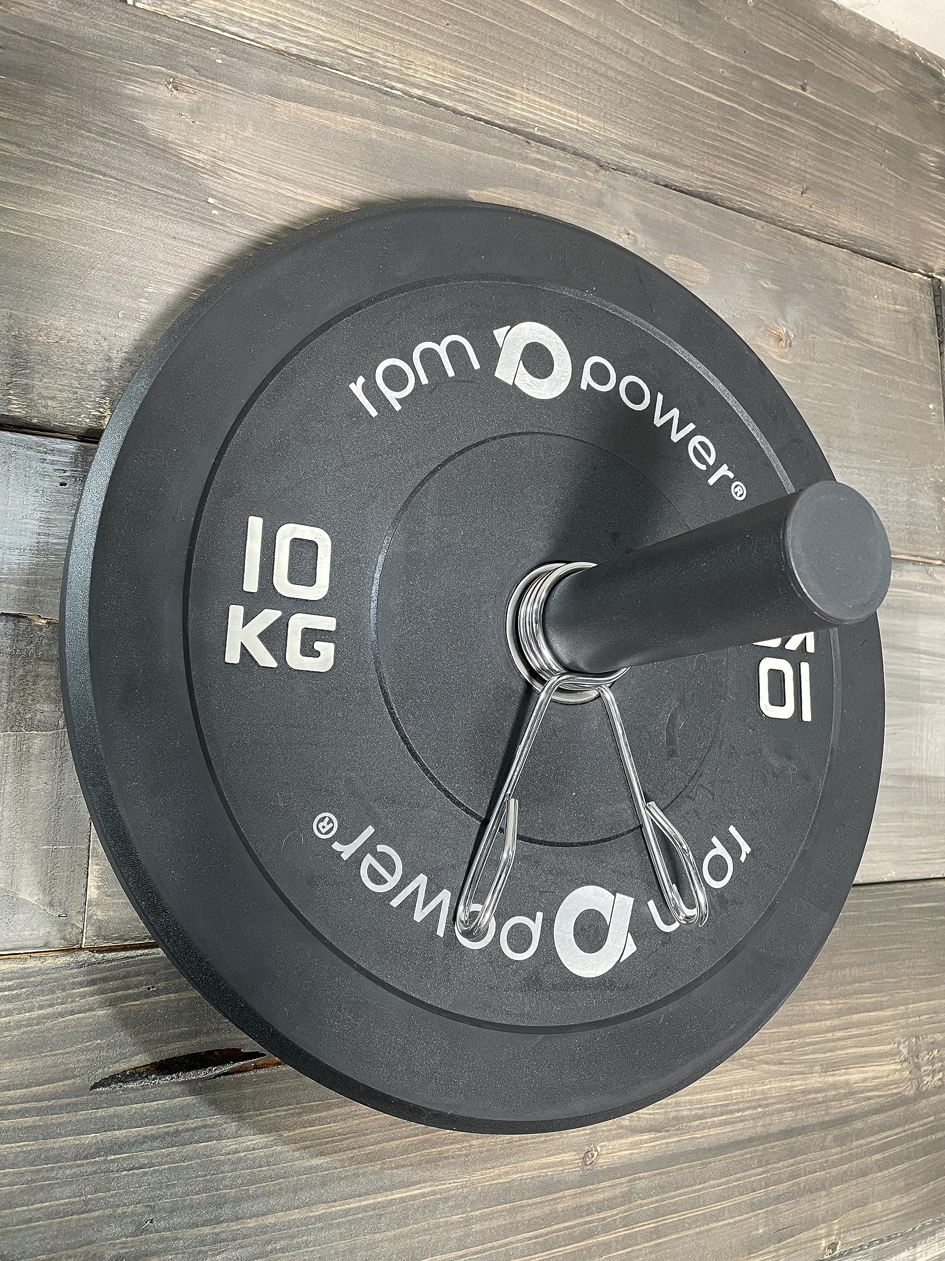 RPM Power Olympische Hantelscheiben (Paar) -Halterung zur Wandmontage, 5,1 cm (2 Zoll) Stoßstange, Hantelscheibenhalter Aufbewahrung