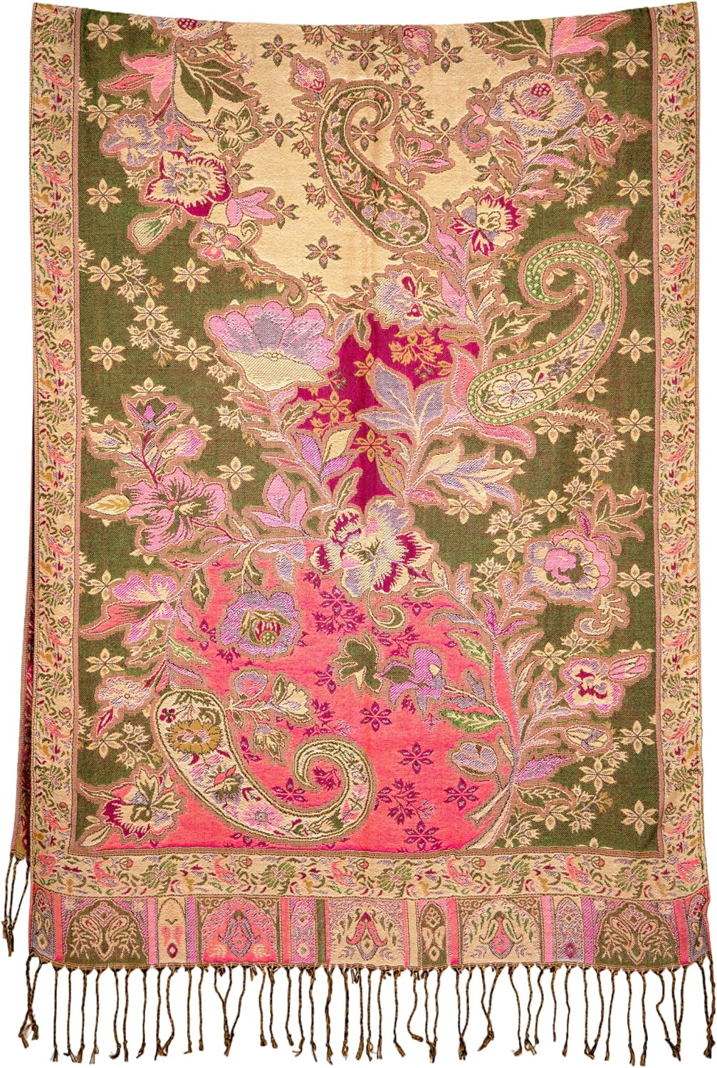 Achillea Elegant Paisley Floral Pashmina Shawl and Wrap – Boho Rave Scarf for Festival, Travel & Everyday Wear - Image 8