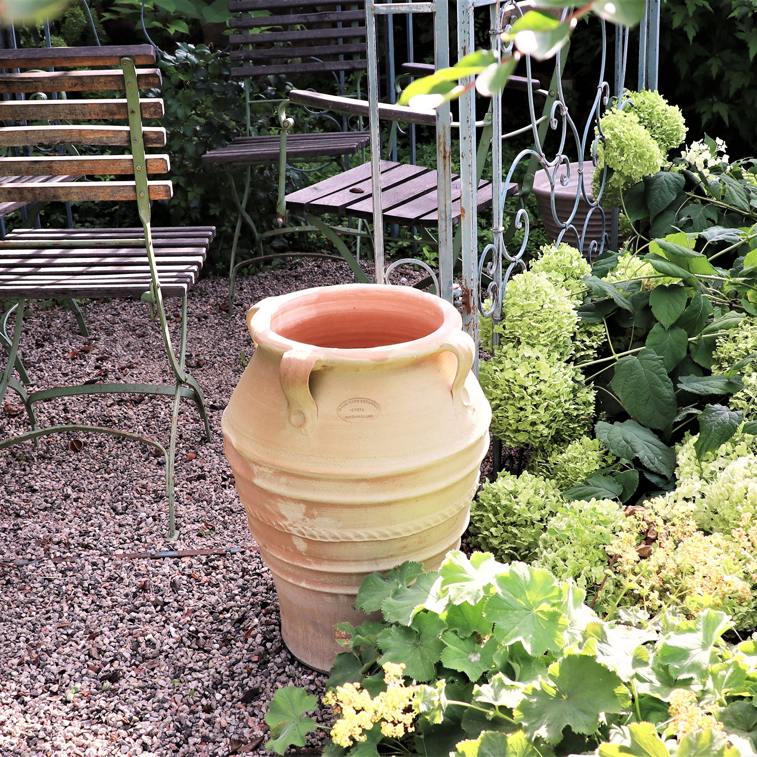 Palatina Werkstatt Esclusiva anfora in terracotta, 50 cm, 100% fatto a mano, bellezza inconfondibile per il vostro giardino e interni