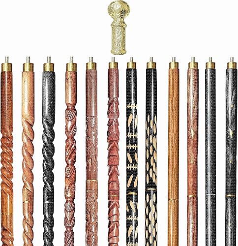 AANauticals - Bastón de madera para hombres y mujeres vintage hecho a mano personalizado y plegable regalo para hombres 12 bastones diseño de 12