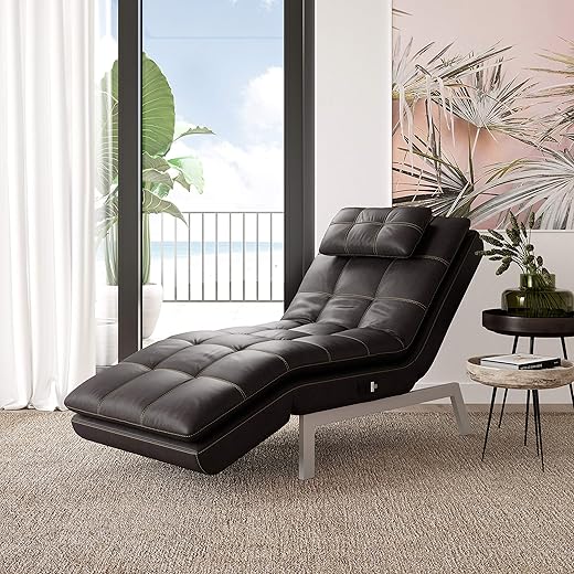 Relax A Lounger Arlington Convertible Chaise, Dark Brown