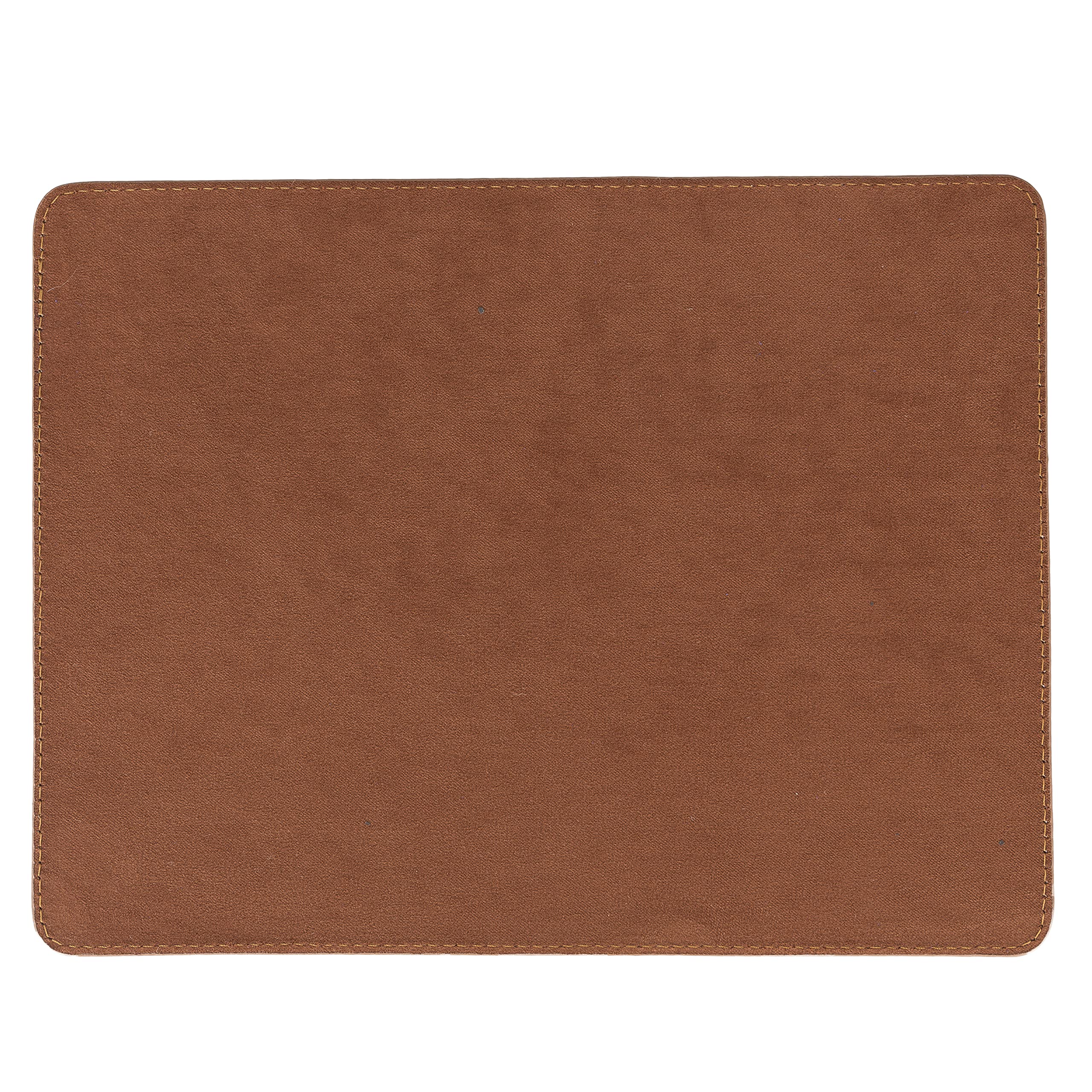 Solo Pelle - Hochwertiges Leder Mousepad 26x20 cm - Mauspad aus echtem Leder - Unterlage für Computermaus - Leather Pad - Handarbeit Made in Europa (Cognac Braun)