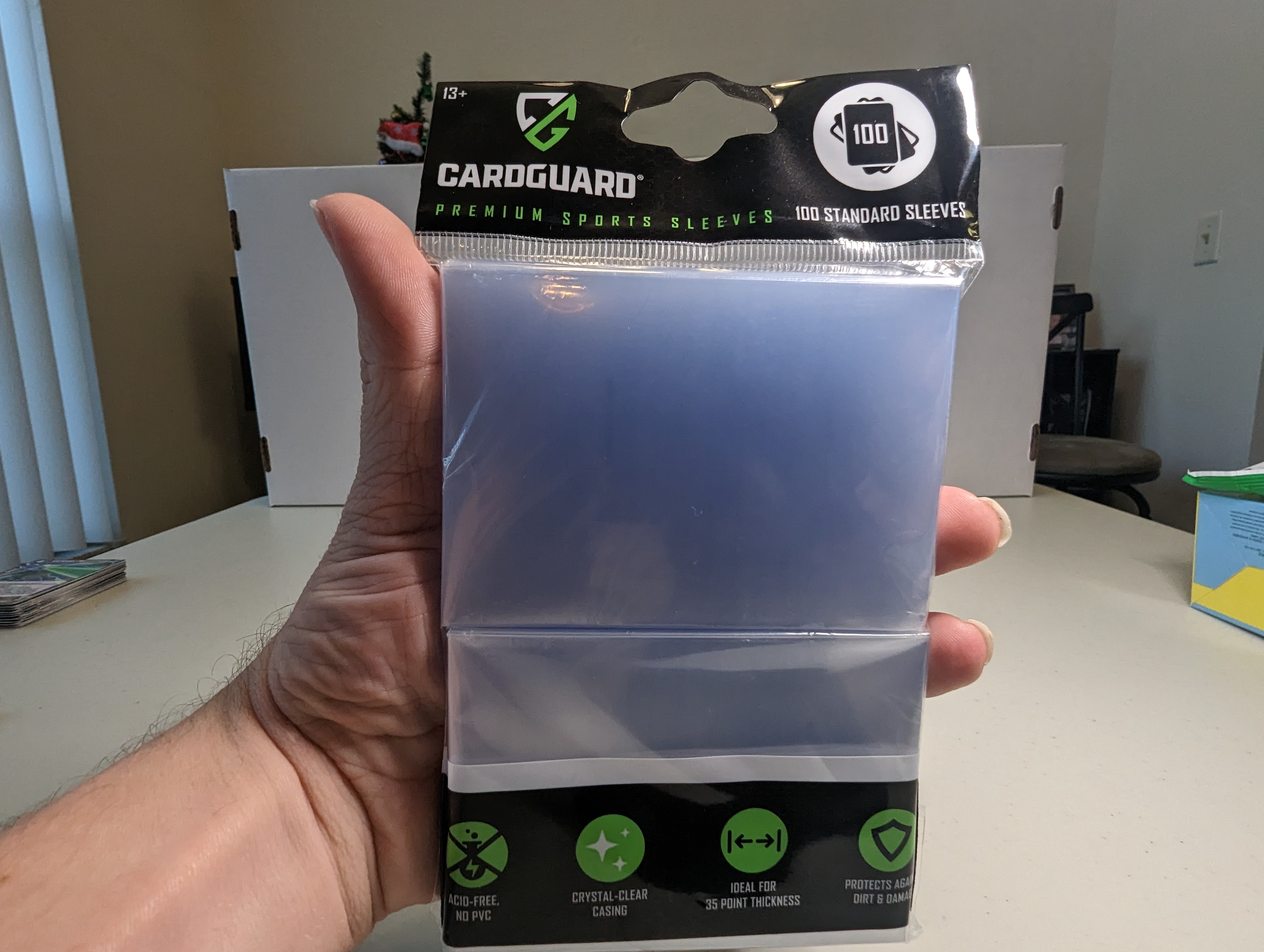 card guard premium sports sleeves Amazon.com: CardGuard Premium Clear Card Sleeves, 100ct – Standard Size  Penny Sleeves for Pokémon, Sports Cards, Baseball, Football, and  Collectible Trading Cards – Acid-Free, PVC-Free, Durable Protection : Toys  & Games main image 1