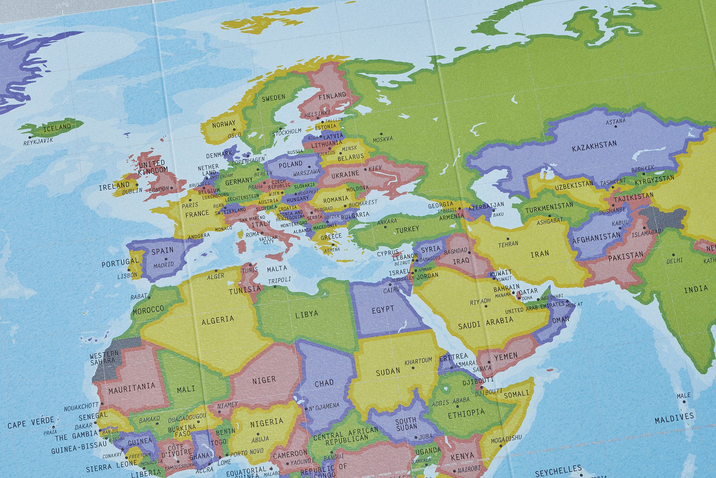 Amazon | ジオグラフィア 世界地図 自立式 ミニ ベーシック M-BA-S