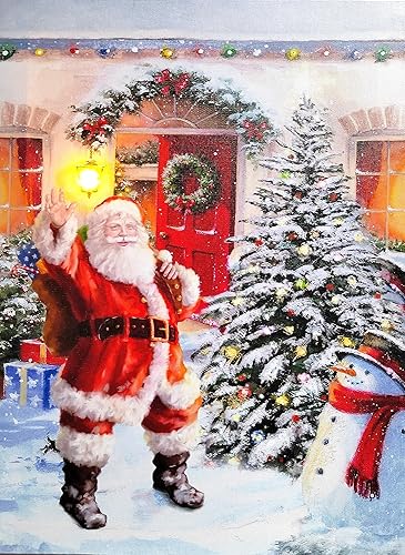 Miniatura 28 de alottagifts Cardinals Birdhouse - Lienzo decorativo iluminado para pared, 16 x 12 pulgadas con temporizador, diseño de lienzo LED para pared, obra