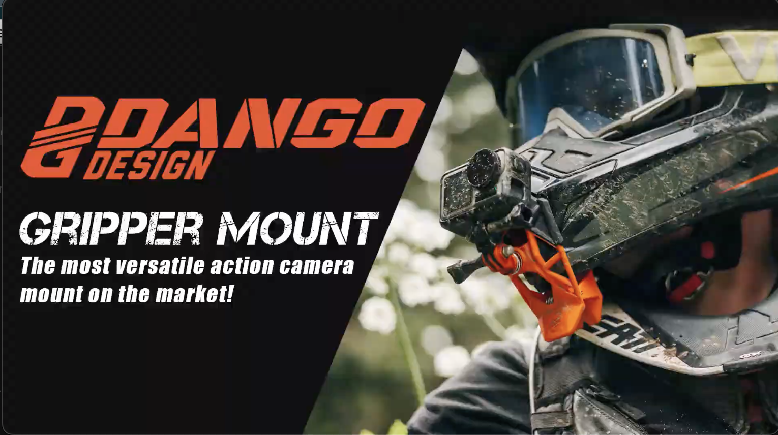 Dango Design Gripper Mount Voor GoPro – Klembevestiging, 360° Draaibaar, Zonder Permanente Montage – Voor Helm, Stuur En Meer