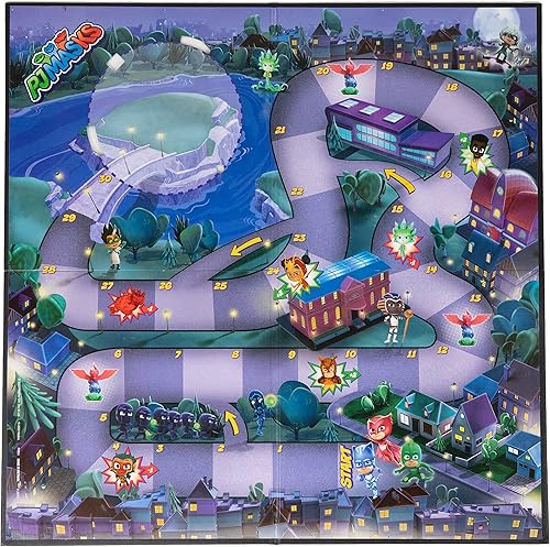 Miniatura 3 de PJ Masks Hasbro Gaming HQ Rescue - Juego de mesa para niños, juegos preescolares, Race to Stop Romeo, incluye torre de plástico 3D, juegos para