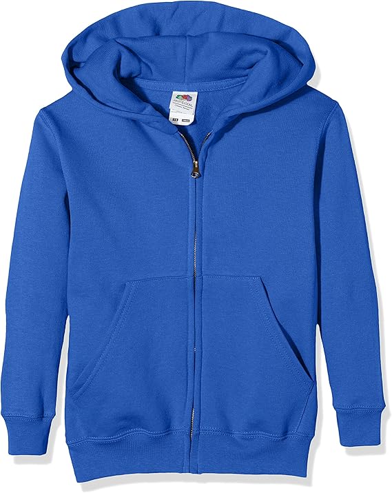 Fruit of the Loom Unisex Kids Zip front Classic Hooded Sweat