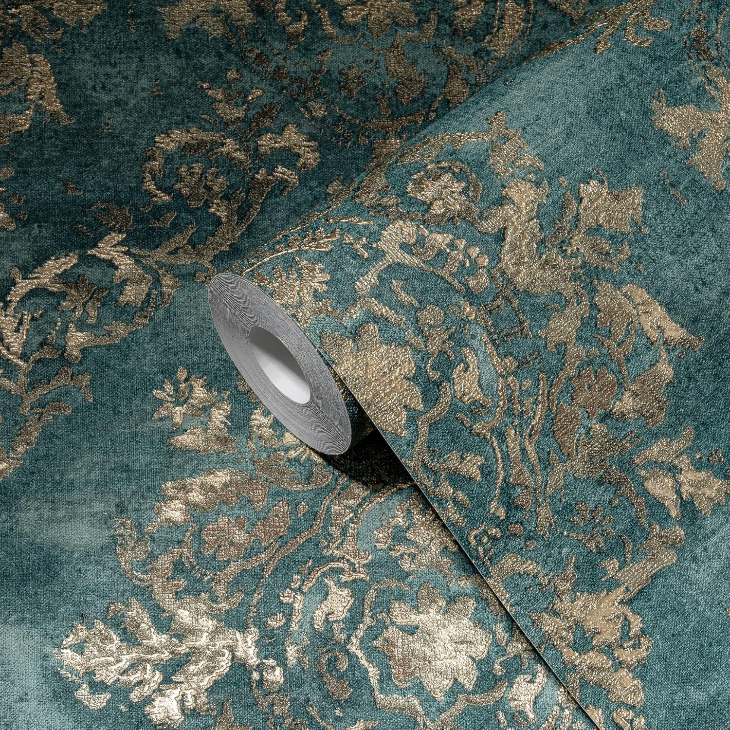 A.S. Création Livingwalls My Home My Spa Baroque Wallpaper Blue Beige 387073 Living Room Non-Woven Wallpaper Ornaments 10.05 x 0.53 m Made in Germany