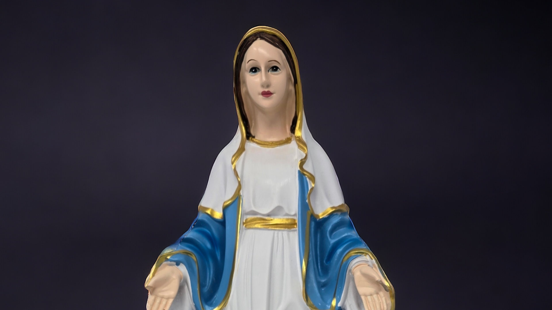 Estatua Virgen María Nuestra Señora de Gracia 12" Resina miniatura 7
