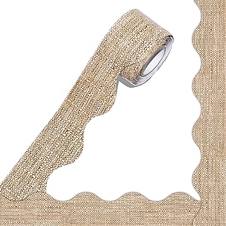 60 Feet Bulletin Board Borders, Scalloped Rolled Border Trim Decoration Bulletin Boards, Walls, Desks, Windows, Doors for School, Classroom & Offices