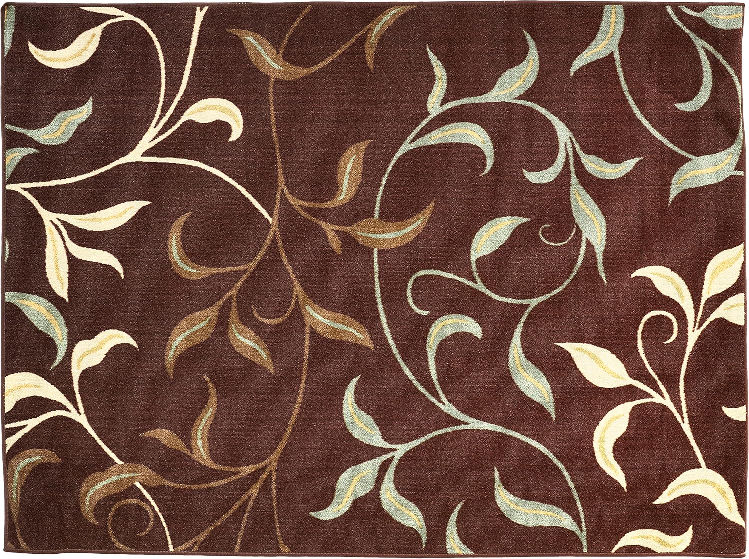 Ottomanson Otto Home Contemporary Leaves Design Modern Area