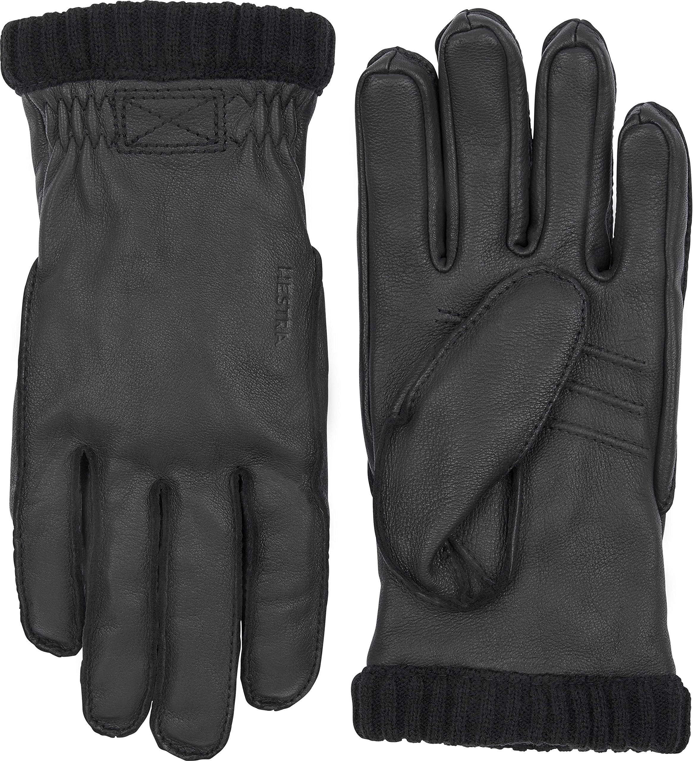 HESTRADeerskin Primaloft Rib Gloves, Black, 9