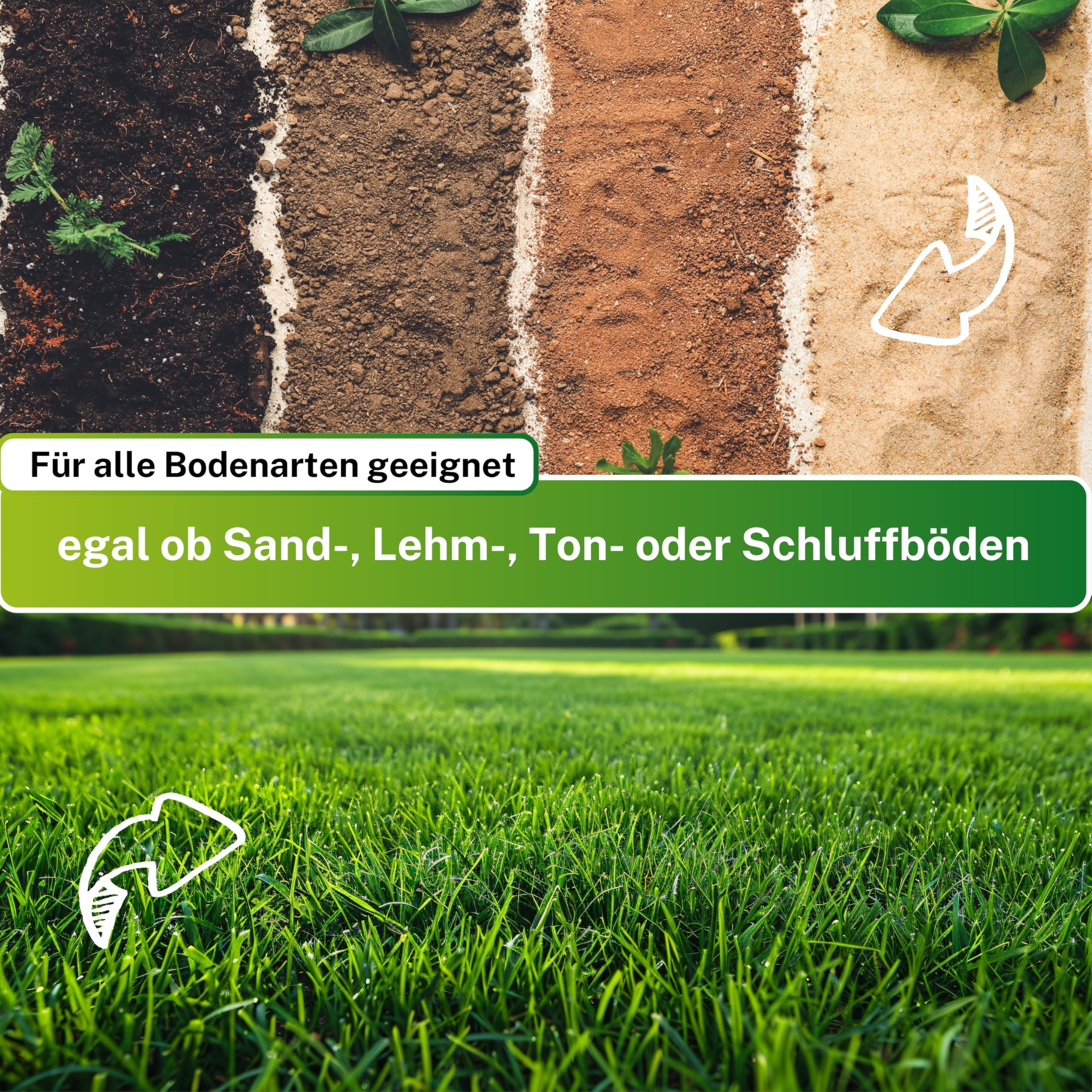 Greenyp® Ultimate I Premium RSM - Erba ombreggiata con 100% RSM, 5 kg per 200 m², seme di erba, seme di erba per luoghi ombreggiati e asciutti