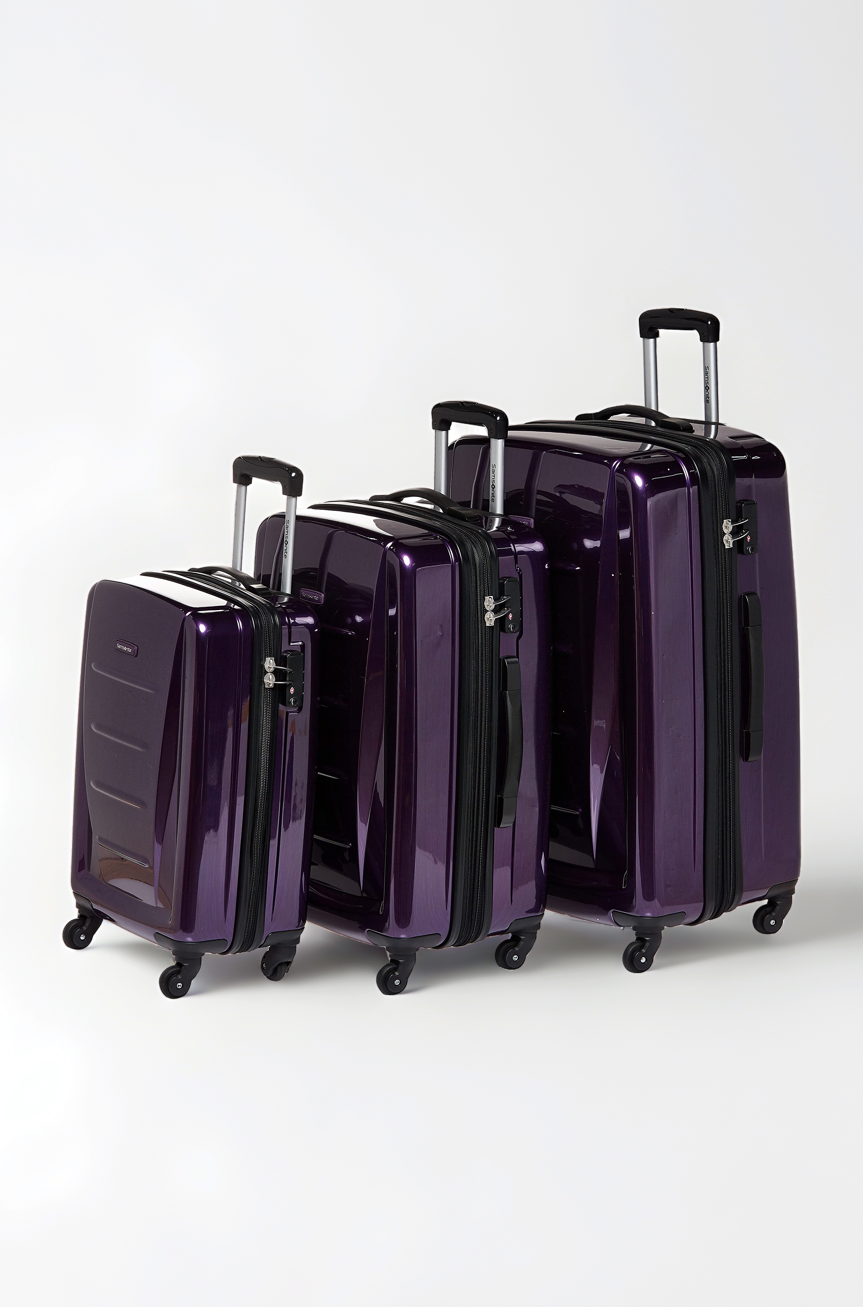 Samsonite Winfield 2 Fashion Polycarbonate Hardside 3 Piece Spinner Set (Purple)
