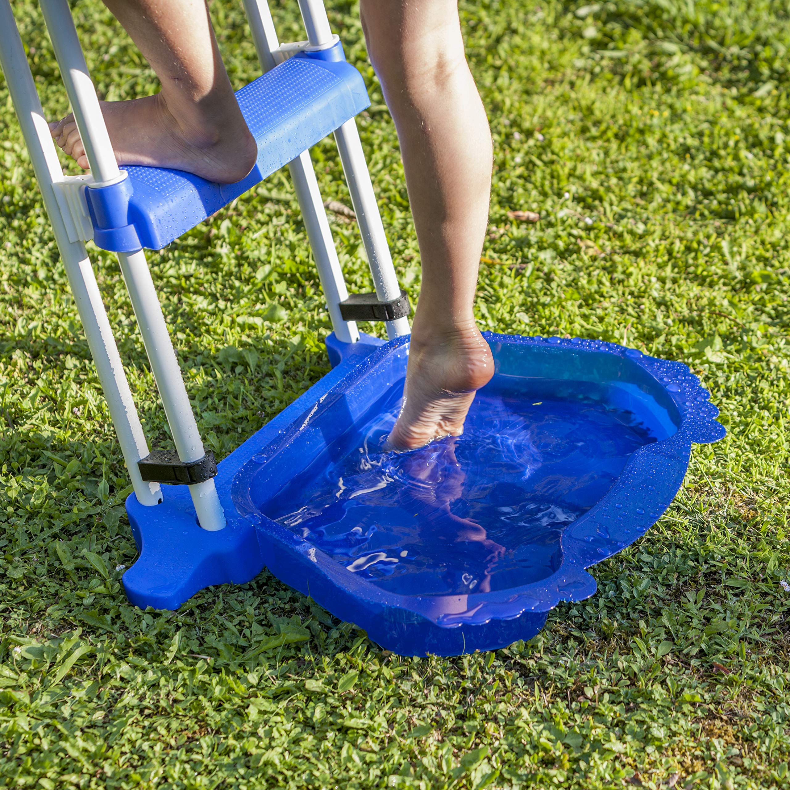 Gre LP01 - Lavapiedi per piscine in plastica blu.