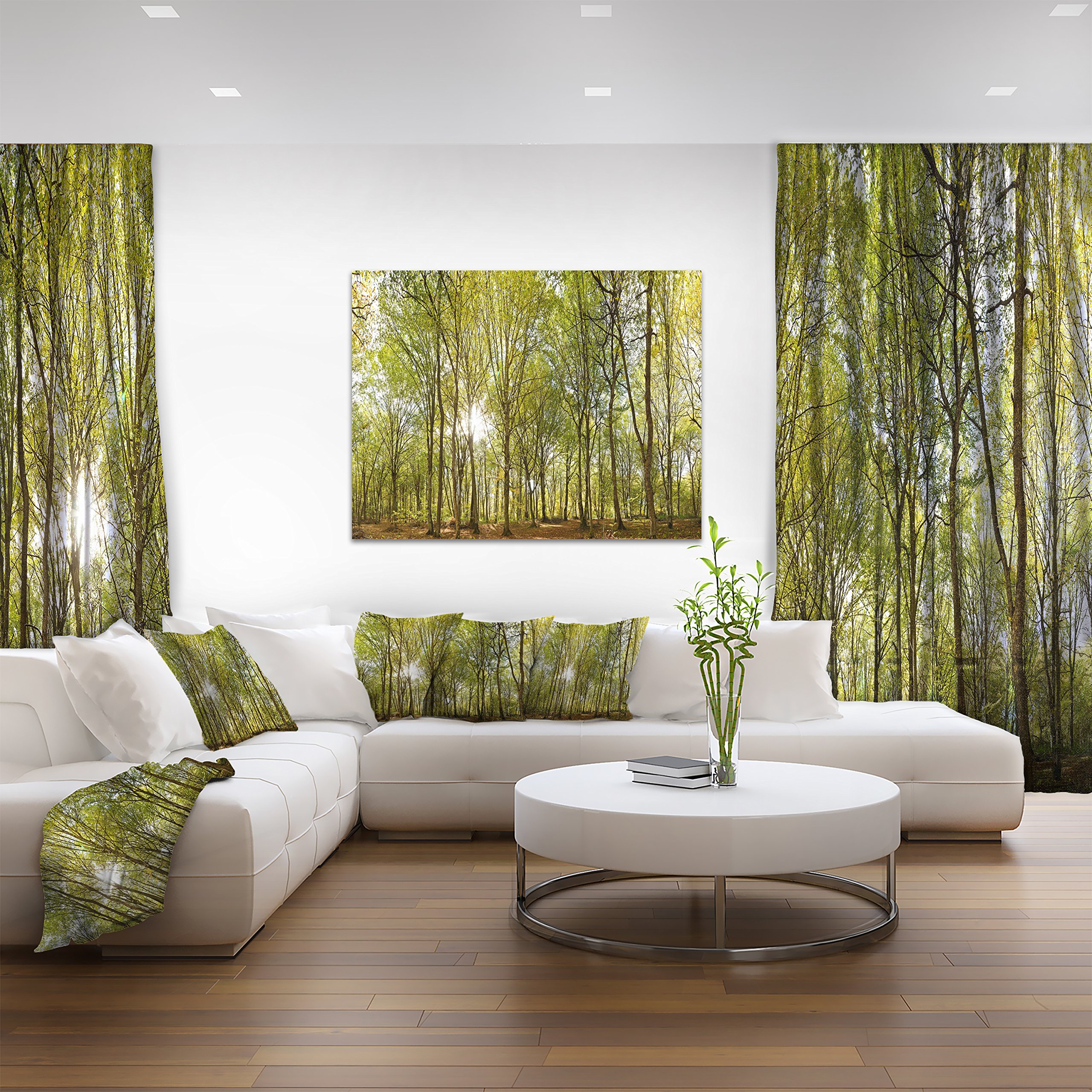 UND LANDSCAPE PRINT LONG TOP グリーン Amazon.com: Designart PT8159-20-12 Green Forest Panoramic View