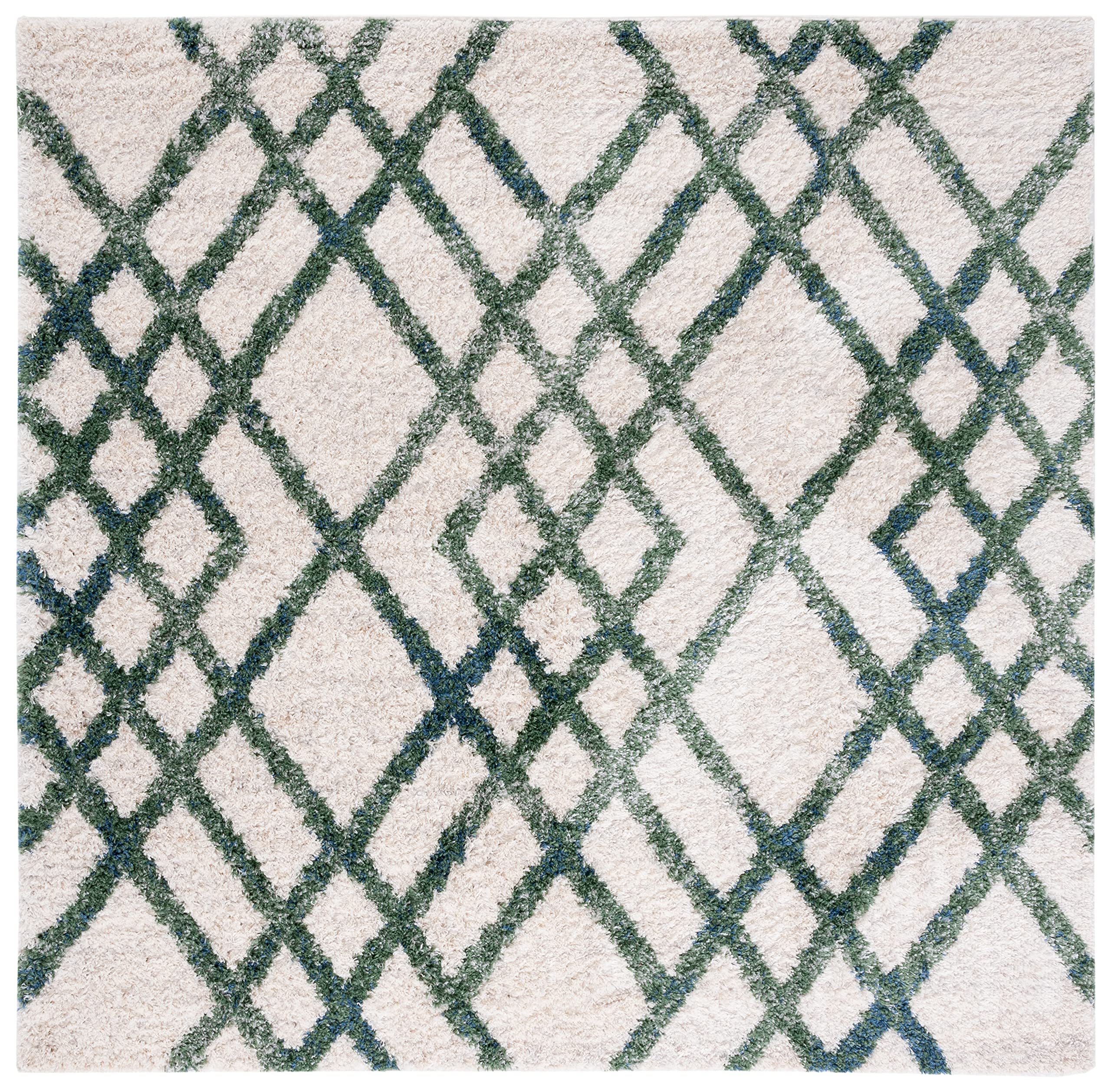 Tapis Berber Shag Safavieh haut de gamme ivoire à poil court 91cm