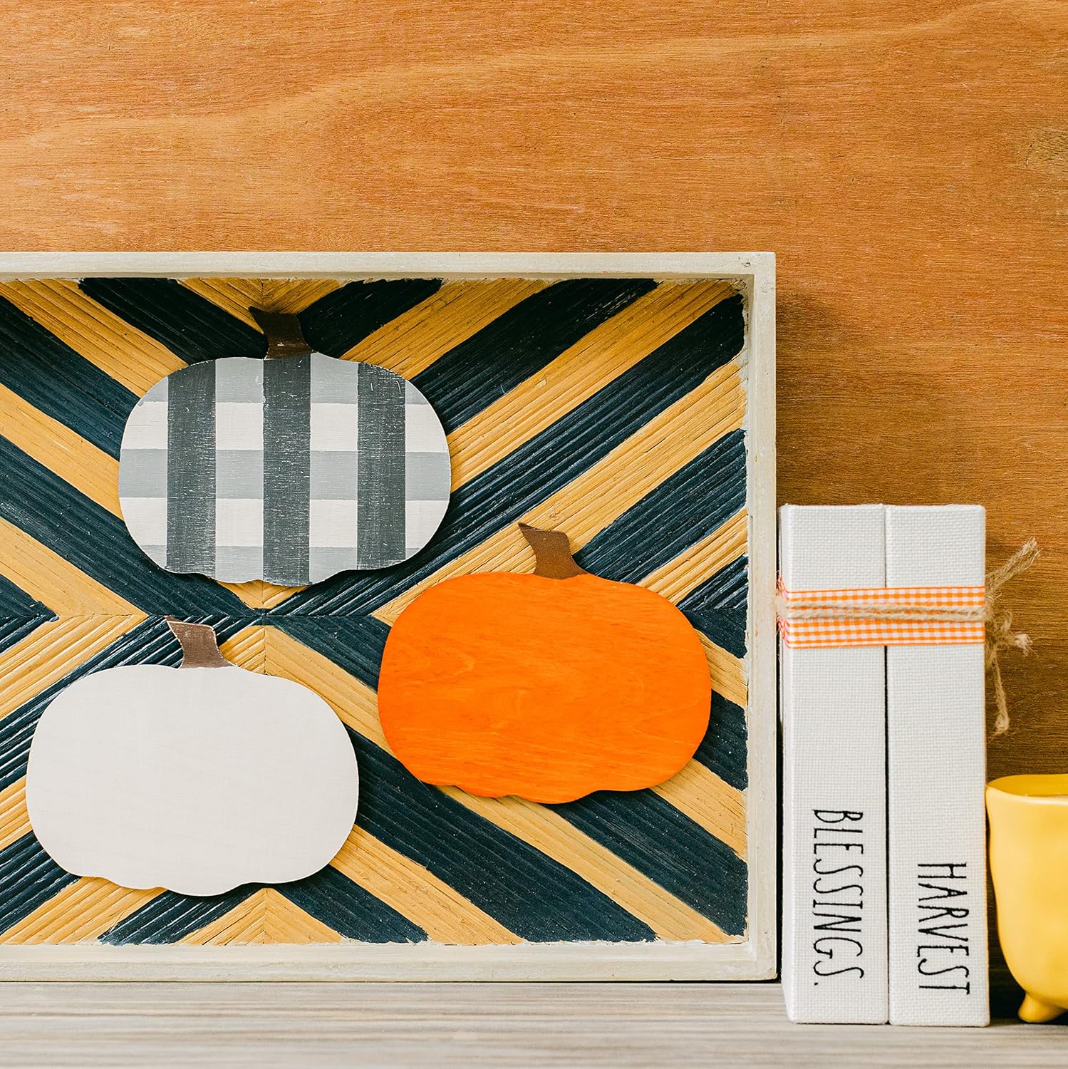 Thanksgiving Pumpkin Wood Cutout 5 x 6-inch, 1/4 inch Thick, Pack of 12 Wood Pumpkin to Paint for Fall Classroom Decor, by Woodpeckers