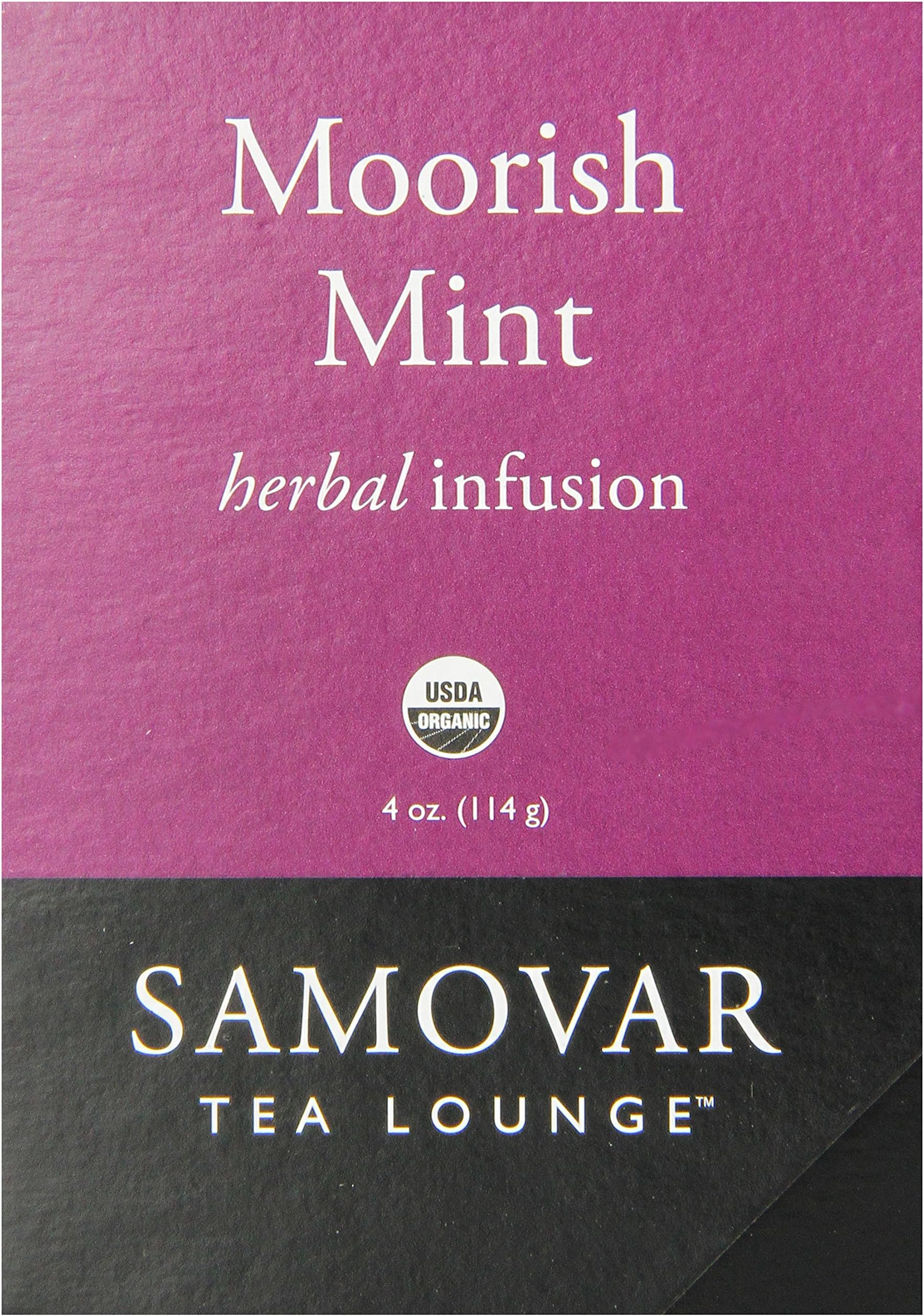 Samovar Tea Lounge Organic Herbal Tea, Moorish Mint, 4 Ounce