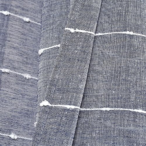 Miniatura 5 de Lush Decor Farmhouse - Par de paneles de cortinas traslúcidas con textura y pestaña trasera y bolsillo para barra, 38 pulgadas de ancho x 84