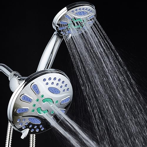Miniatura 5 de AquaStar Elite - Cabezal de ducha 3 en 1 de alta presión de 48 modos de 7 pulgadas con chorros antiobstrucciones Microban para más potencia y menos