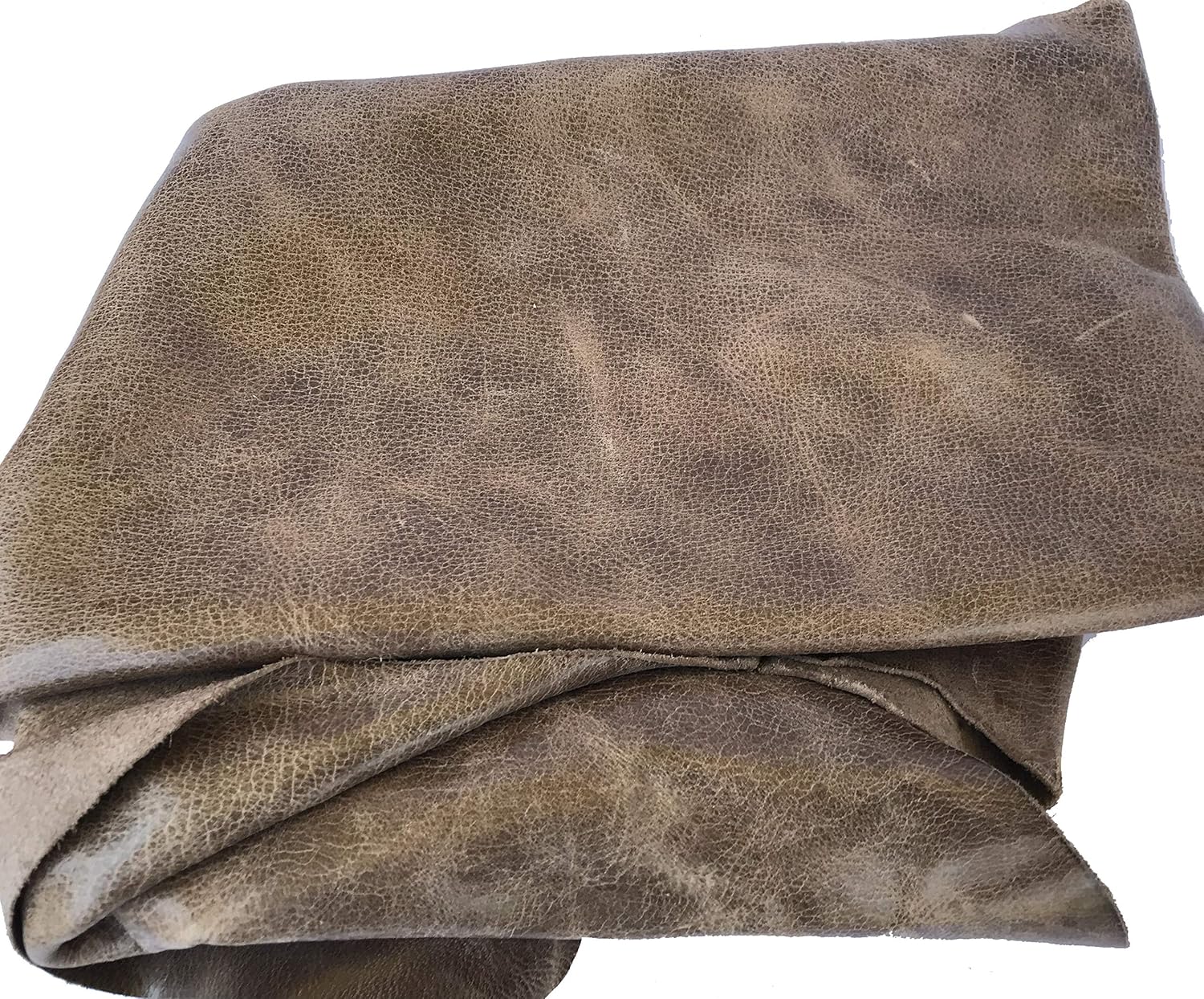 Premium Genuine Leather Scraps - Large Leather Pieces for Crafting - 2 LBS Brown - Beige - 2-8 Pieces