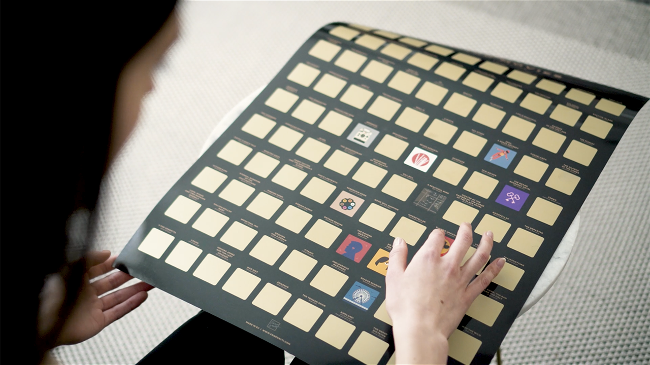 Enno Vatti Top 100 Filme Scratch Off Poster - Rubbelposter 42x60cm Für Kino Fans