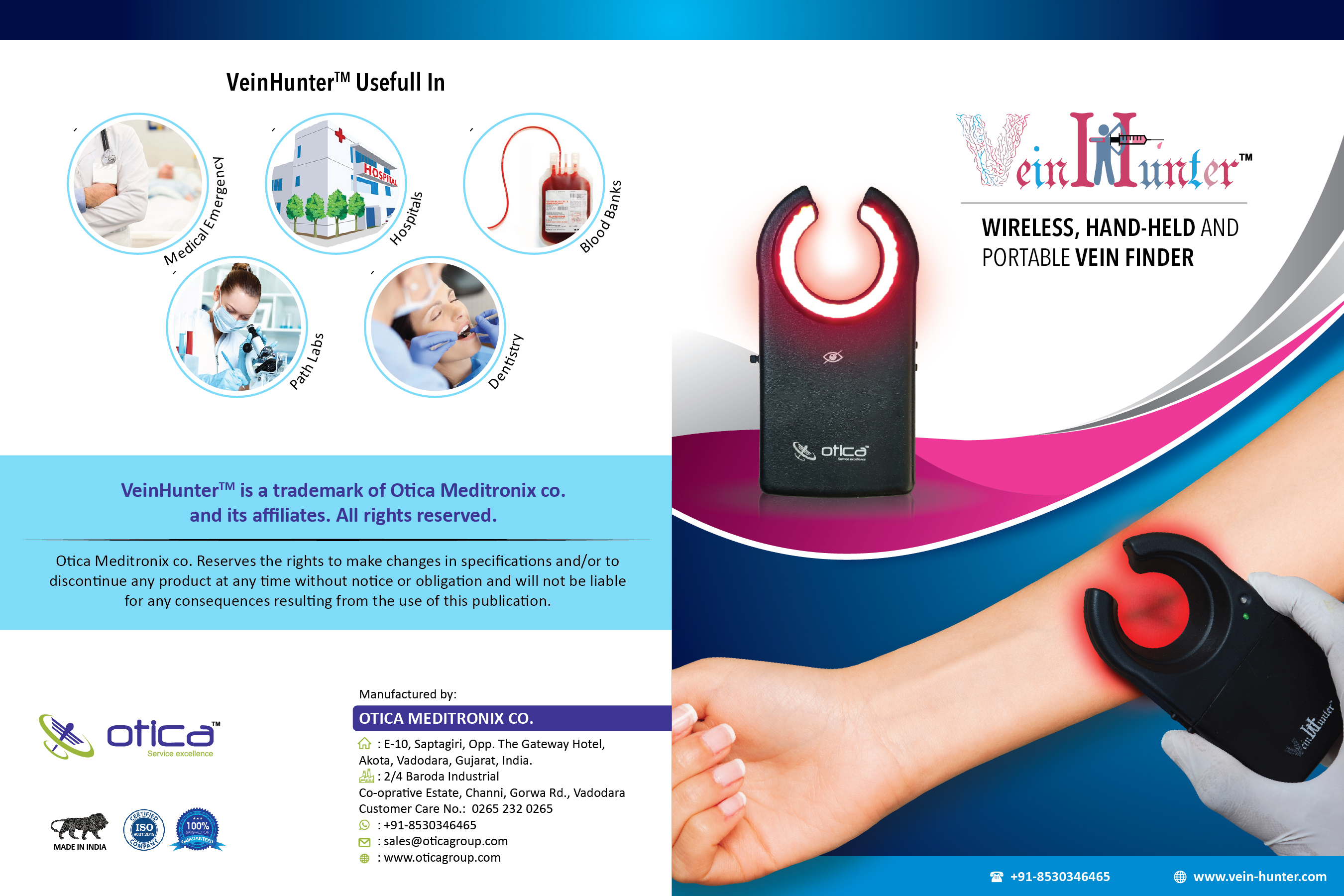 VeinHunter LED Vein Finder, Vein Detector, Vein Locator Device for