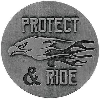 AngelStar Chopper Angel Guardian Eagle Token, Antique Pewter