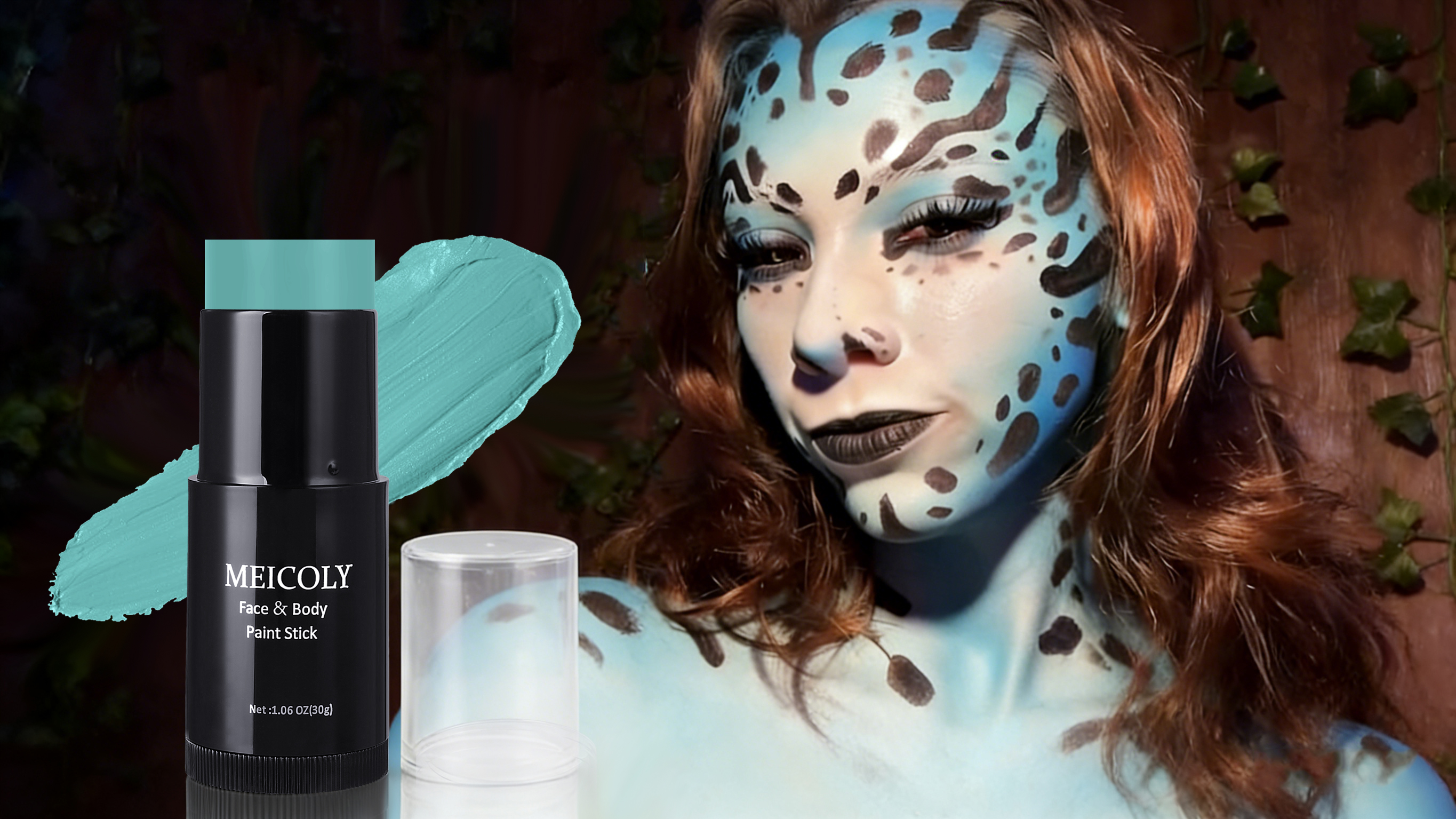 Amazon.com : MEICOLY Teal Face Body Paint Stick(1.06 Oz),Cream
