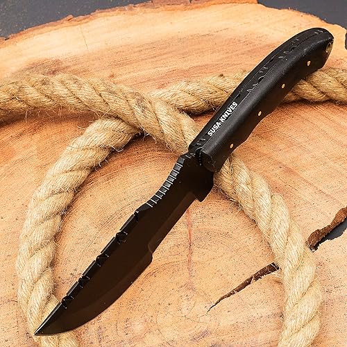 Miniatura 10 de SUSA KNIVES Cuchillo de rastreador de acero D2 hecho a mano con mango de Micarta, cuchillo de supervivencia, cuchillo de campamento, cuchillo