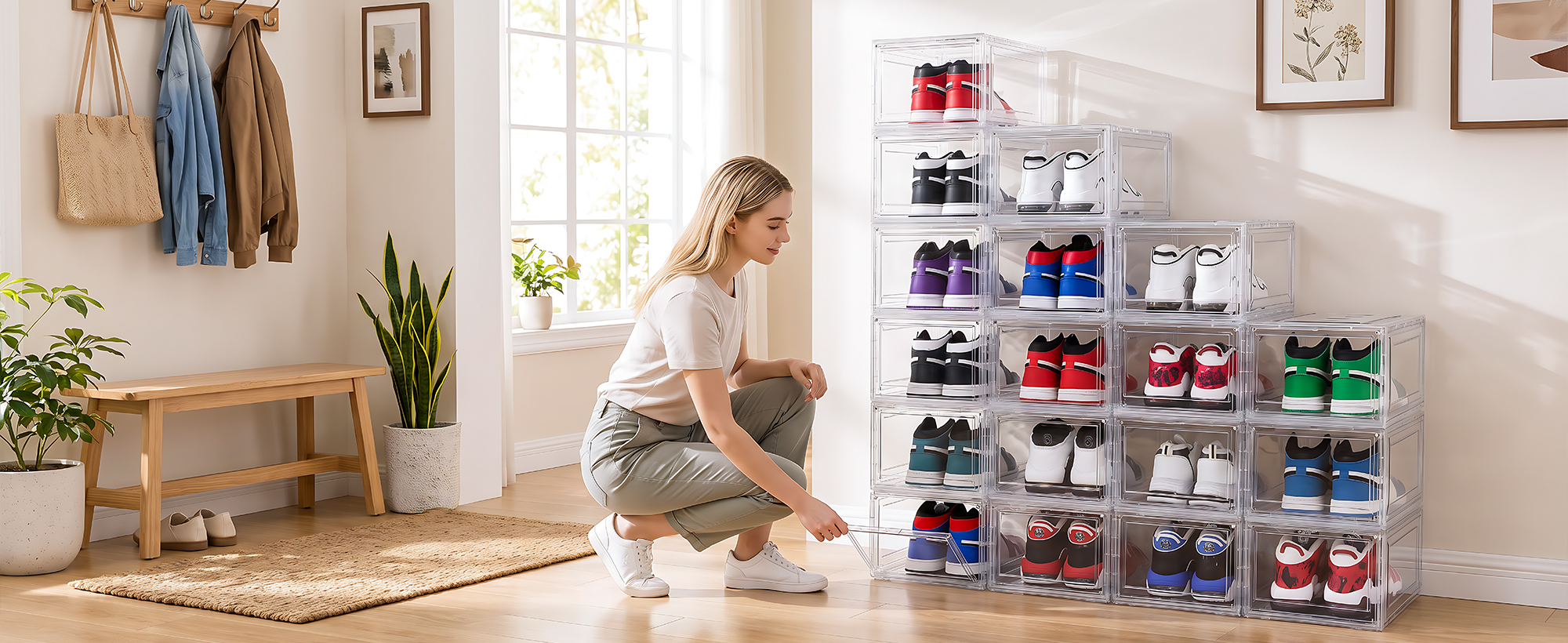 Amazon.com: 12 Pack Acrylic Shoe Boxes, Ultra Clear Shoe Boxes